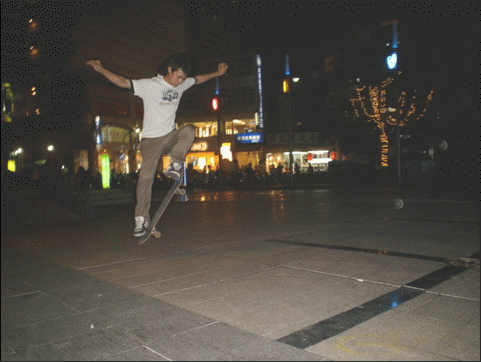 Frontside 180 ollie-(180D)